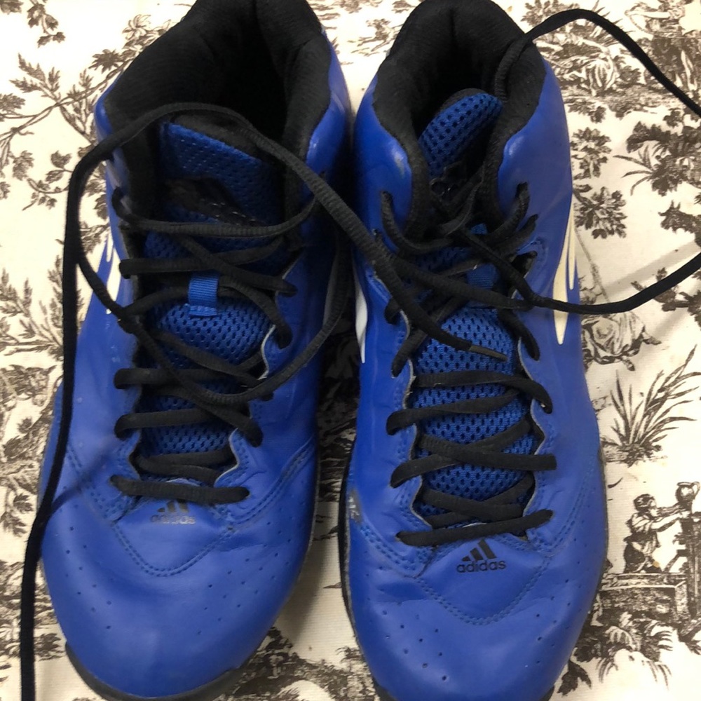 Blue Adidas hightops barely used